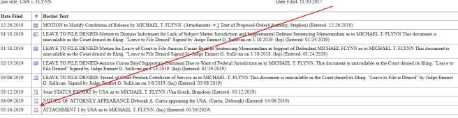 Flynn Docket missing docs